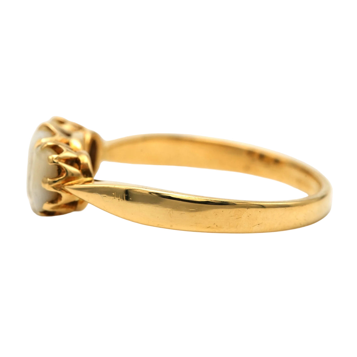 Bague Trilogie en or jaune et dents