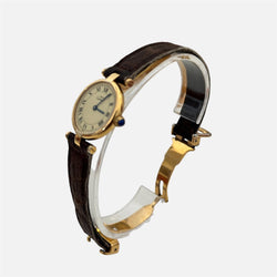 Montre CARTIER Must ronde en vermeil et cuir