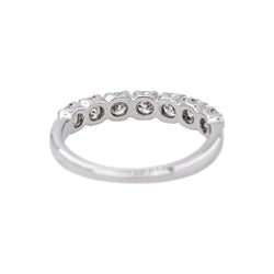 Bague Demi-alliance Or blanc Diamant