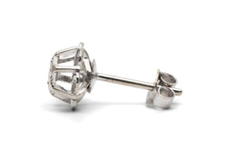 Boucles d'oreilles Puces en or blanc et diamants