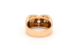 Bague Tank en or blanc, or jaune et diamants