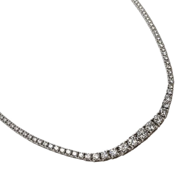 Collier Rivière en or blanc et diamants