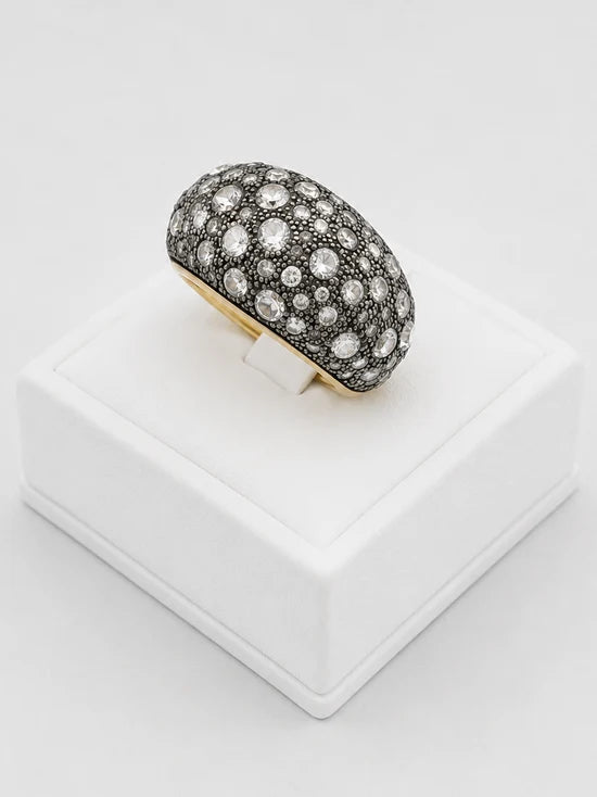 Bague Dôme POMELLATO "Tango" en or jaune et diamants