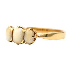 Bague Trilogie en or jaune et dents