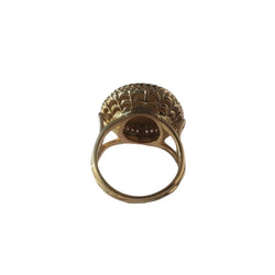 Bague A. AUGIS chevalière médaille d'amour en or jaune et diamant - Castafiore
