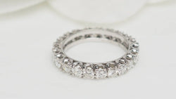 Bague Alliance américaine en or blanc et diamants - Castafiore