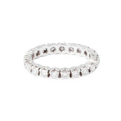 Bague Alliance américaine en or blanc et diamants - Castafiore