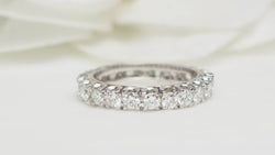 Bague Alliance américaine en or blanc et diamants - Castafiore