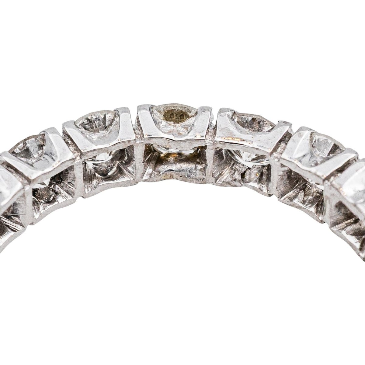 Bague Alliance Américaine Or blanc Diamant - Castafiore