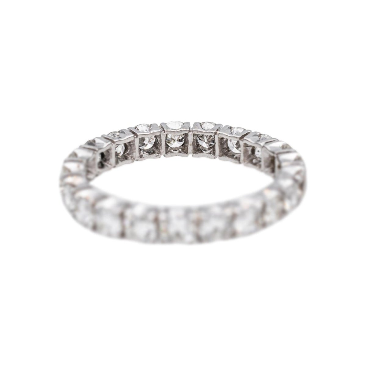Bague Alliance Américaine Or blanc Diamant - Castafiore