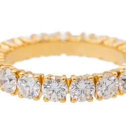 Bague Alliance américaine en or jaune et diamants