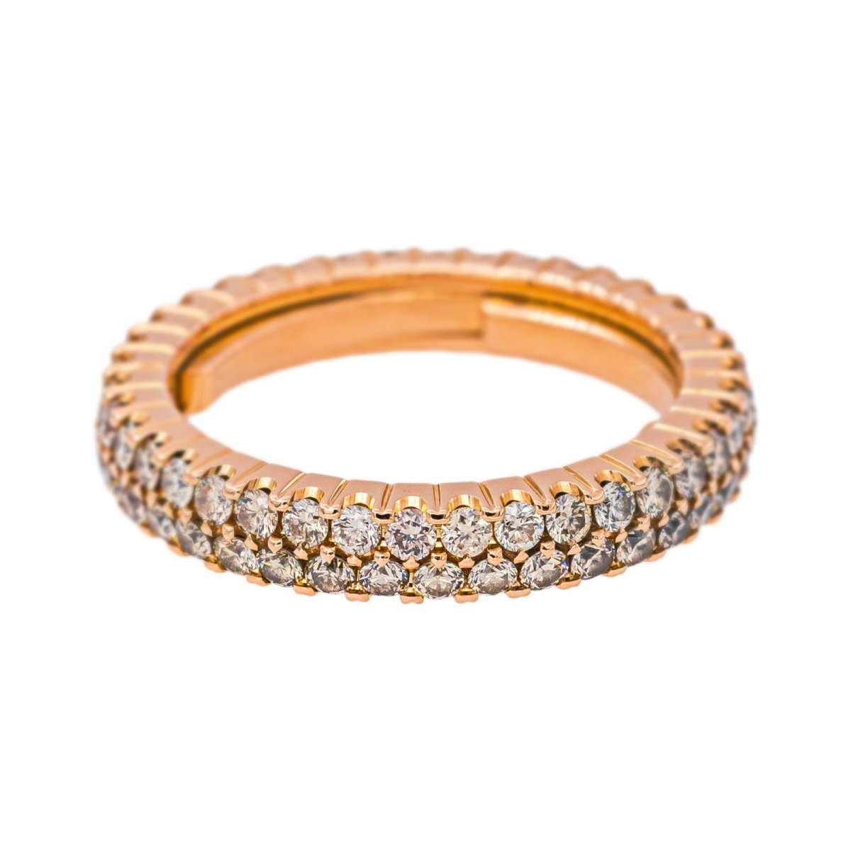 Bague Alliance américaine Or Rose Diamant - Castafiore