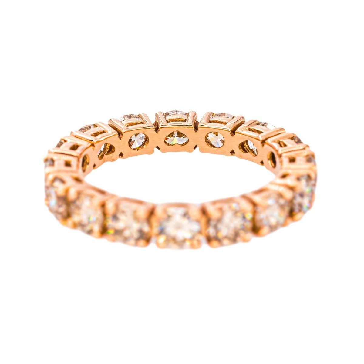 Bague Alliance américaine Or rose Diamant - Castafiore