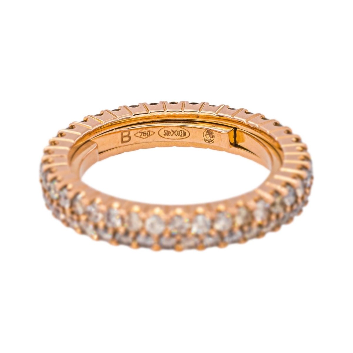 Bague Alliance américaine Or Rose Diamant - Castafiore