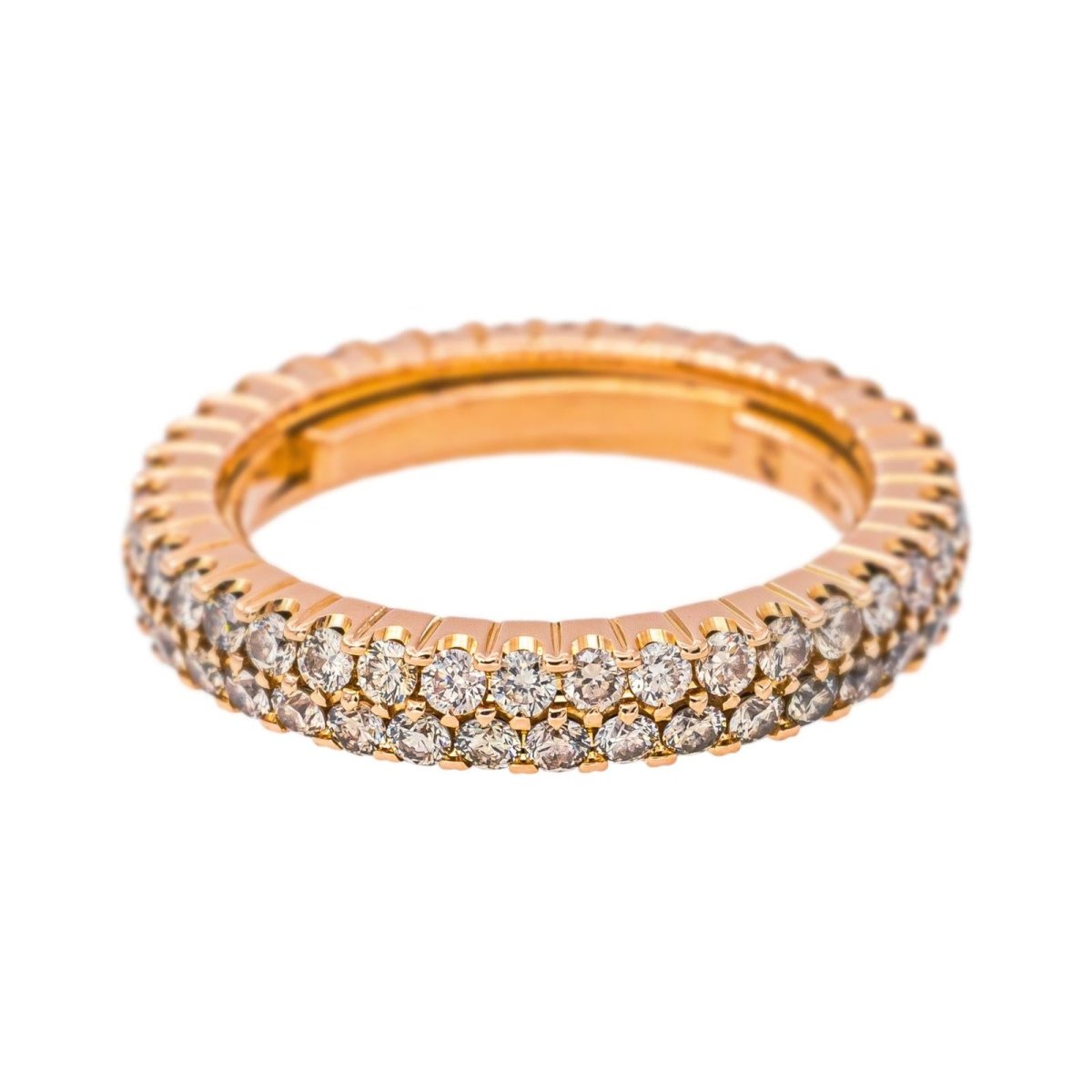 Bague Alliance américaine Or Rose Diamant - Castafiore
