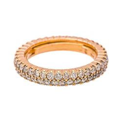 Bague Alliance américaine Or Rose Diamant - Castafiore