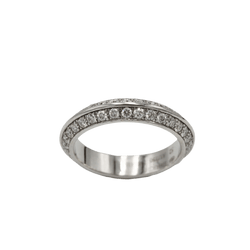 Bague Alliance BOUCHERON en or blanc et diamants - Castafiore