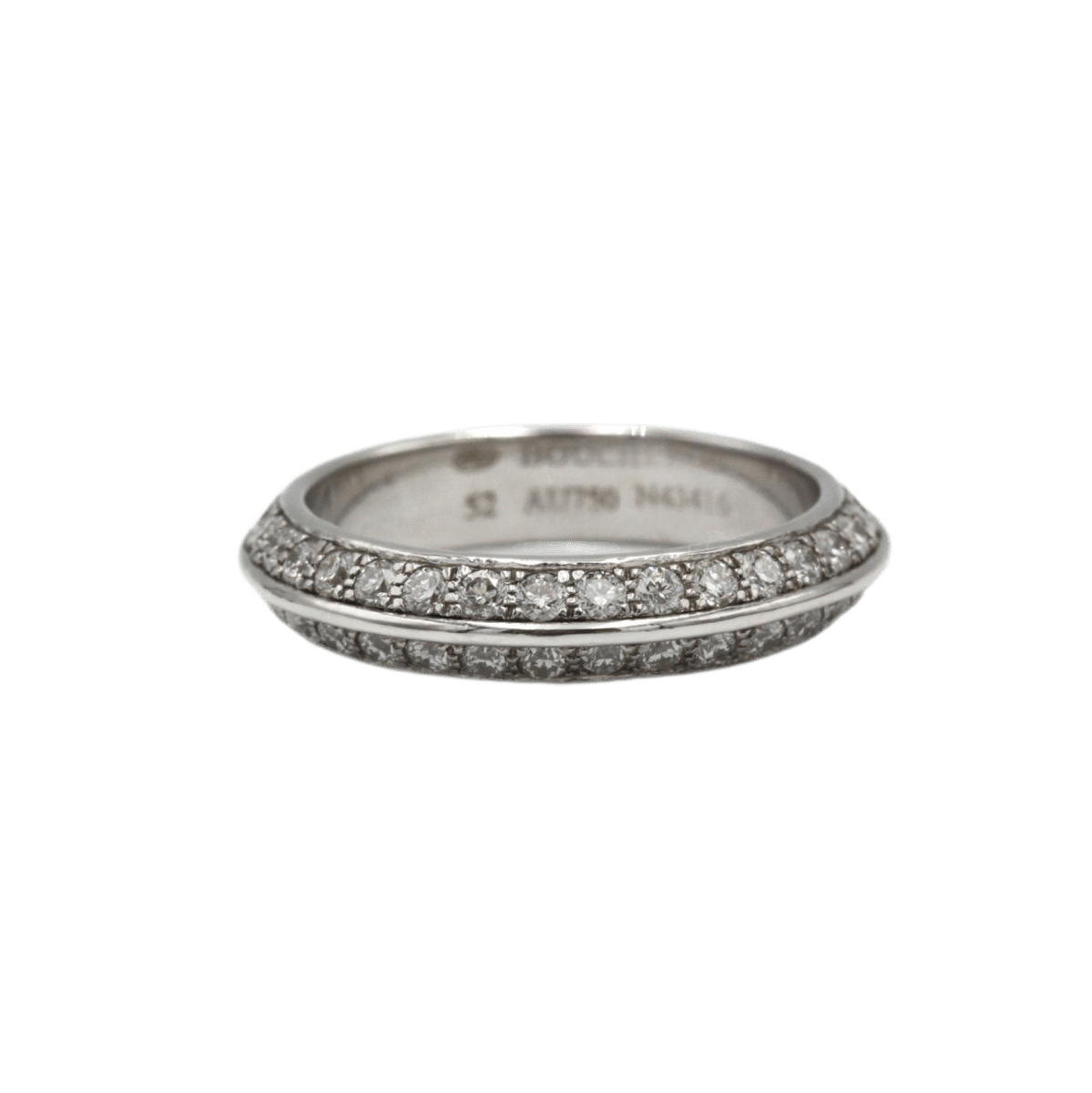 Bague Alliance BOUCHERON en or blanc et diamants - Castafiore