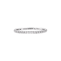 Bague Alliance BOUCHERON "Epure" en or blanc et diamants - Castafiore