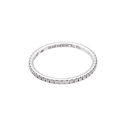 Bague Alliance BOUCHERON "Epure" en or blanc et diamants - Castafiore