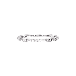 Bague Alliance BOUCHERON "Epure" en or blanc et diamants - Castafiore
