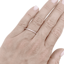 Bague Alliance BOUCHERON "Epure" en or blanc et diamants - Castafiore