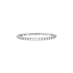 Bague Alliance BOUCHERON "Epure" en or blanc et diamants - Castafiore