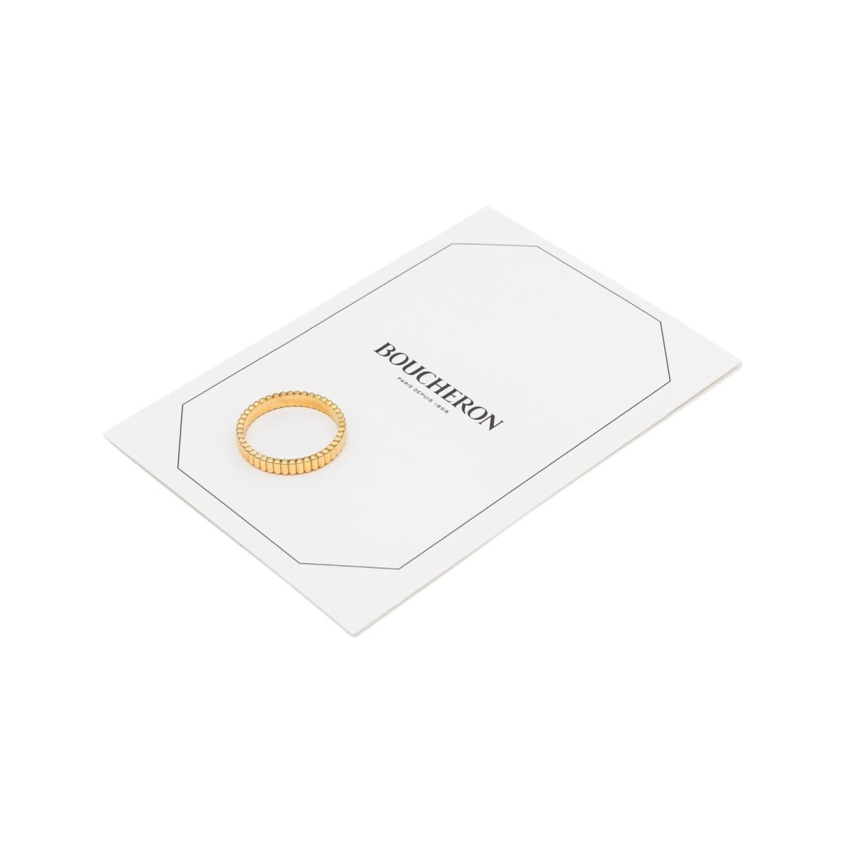 Bague Alliance BOUCHERON "Gresgrain" en or jaune - Castafiore