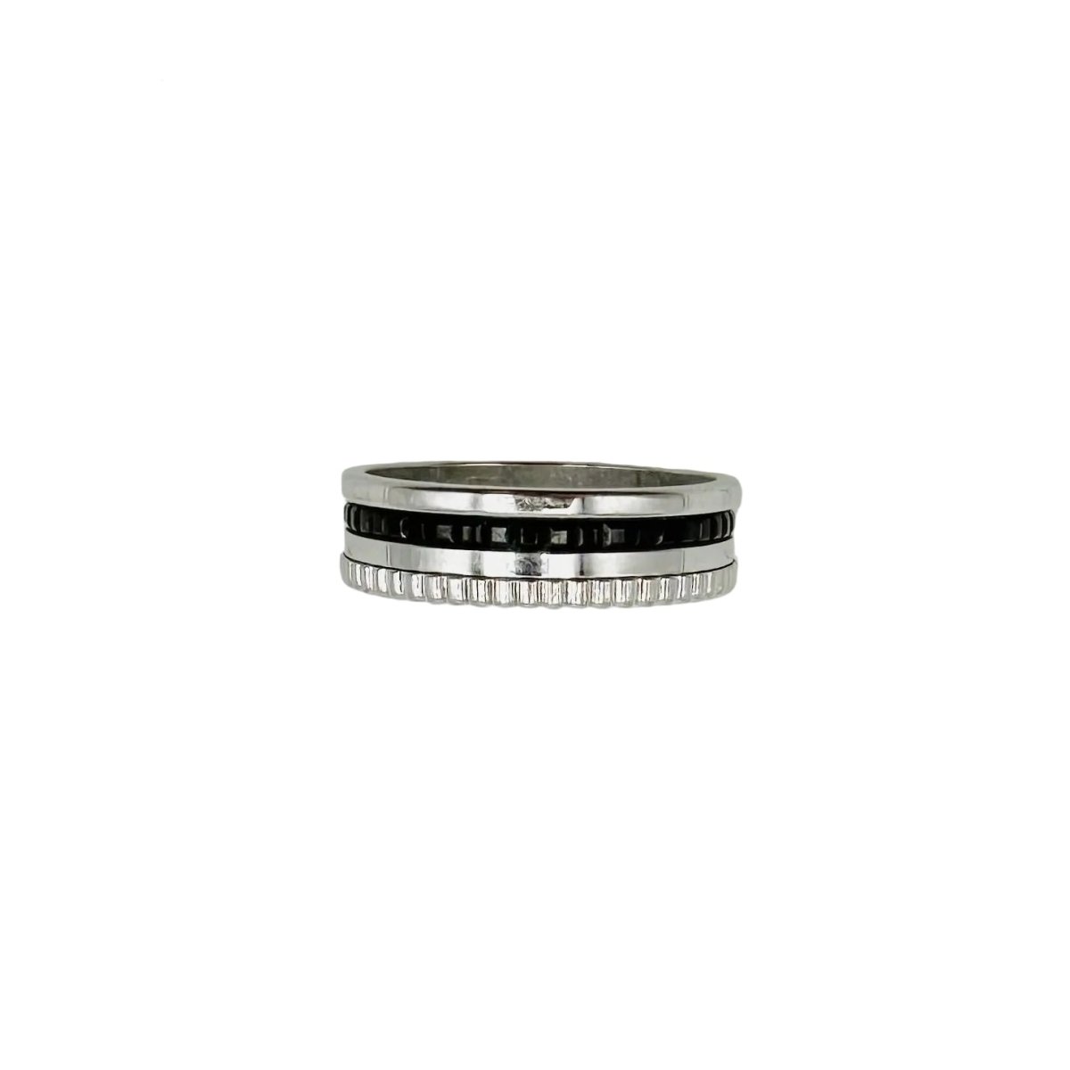 Bague BOUCHERON Quatre Black Edition en or blanc et PVD noir
