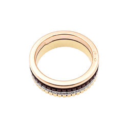Bague Alliance BOUCHERON "Quatre Classique Small" en or blanc, or jaune, or rose et diamants - Castafiore