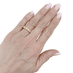 Bague Alliance BUCCELLATI en or blanc et or jaune - Castafiore