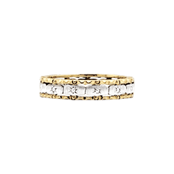 Bague Alliance BUCCELLATI en or blanc et or jaune - Castafiore
