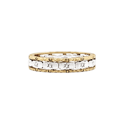 Bague Alliance BUCCELLATI en or blanc et or jaune - Castafiore