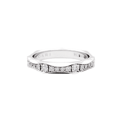 Bague Alliance BULGARI "Infinito" en platine et diamants - Castafiore