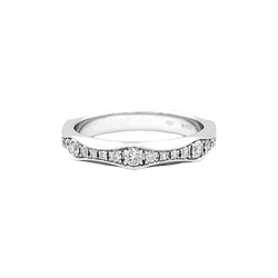 Bague Alliance BULGARI "Infinito" en platine et diamants - Castafiore
