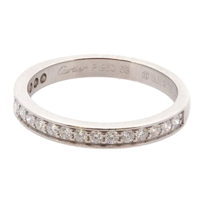 Bague Alliance CARTIER "1895" en platine et diamants - Castafiore