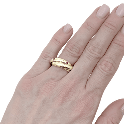 Bague Alliance CARTIER "Constellation" en or jaune, saphirs, rubis et diamants - Castafiore