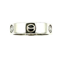 Bague Alliance CARTIER "Love" en or blanc et diamants - Castafiore