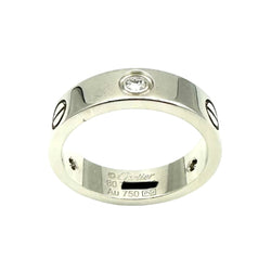 Bague Alliance CARTIER "Love" en or blanc et diamants - Castafiore