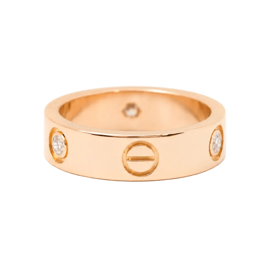 Bague Alliance CARTIER "Love" en or rose et diamants - Castafiore
