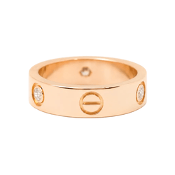 Bague Alliance CARTIER "Love" en or rose et diamants - Castafiore