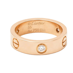 Bague Alliance CARTIER "Love" en or rose et diamants - Castafiore