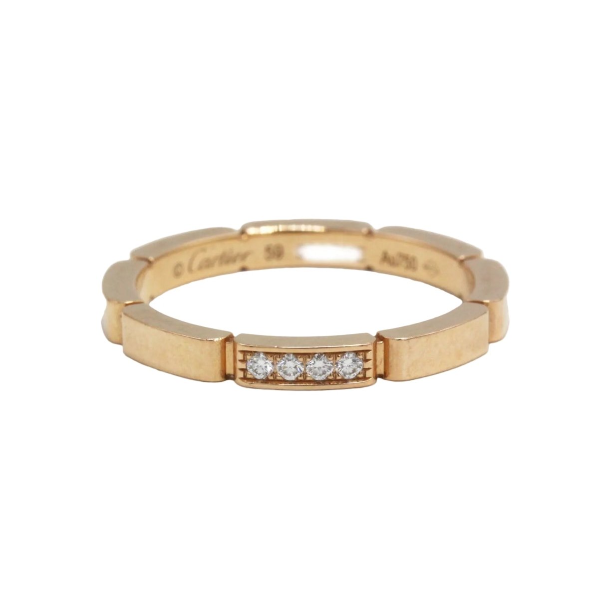 Bague Alliance CARTIER Panthère en or rose et diamants