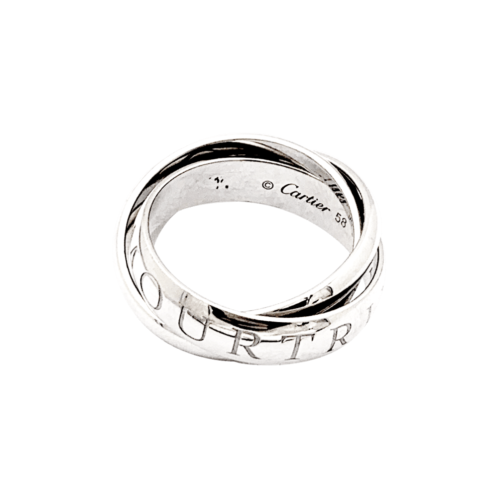 Bague Alliance CARTIER "Trinity" en or blanc - Castafiore