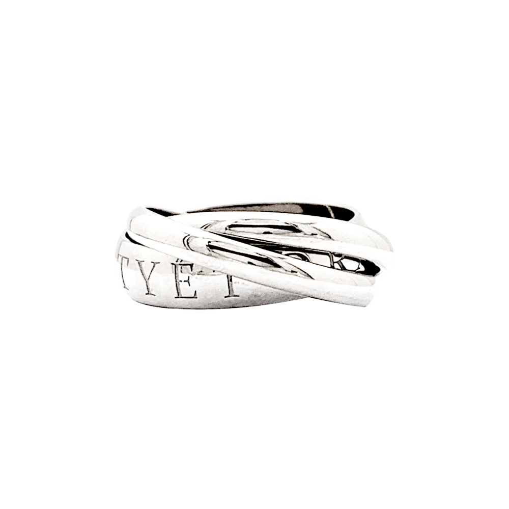 Bague Alliance CARTIER "Trinity" en or blanc - Castafiore