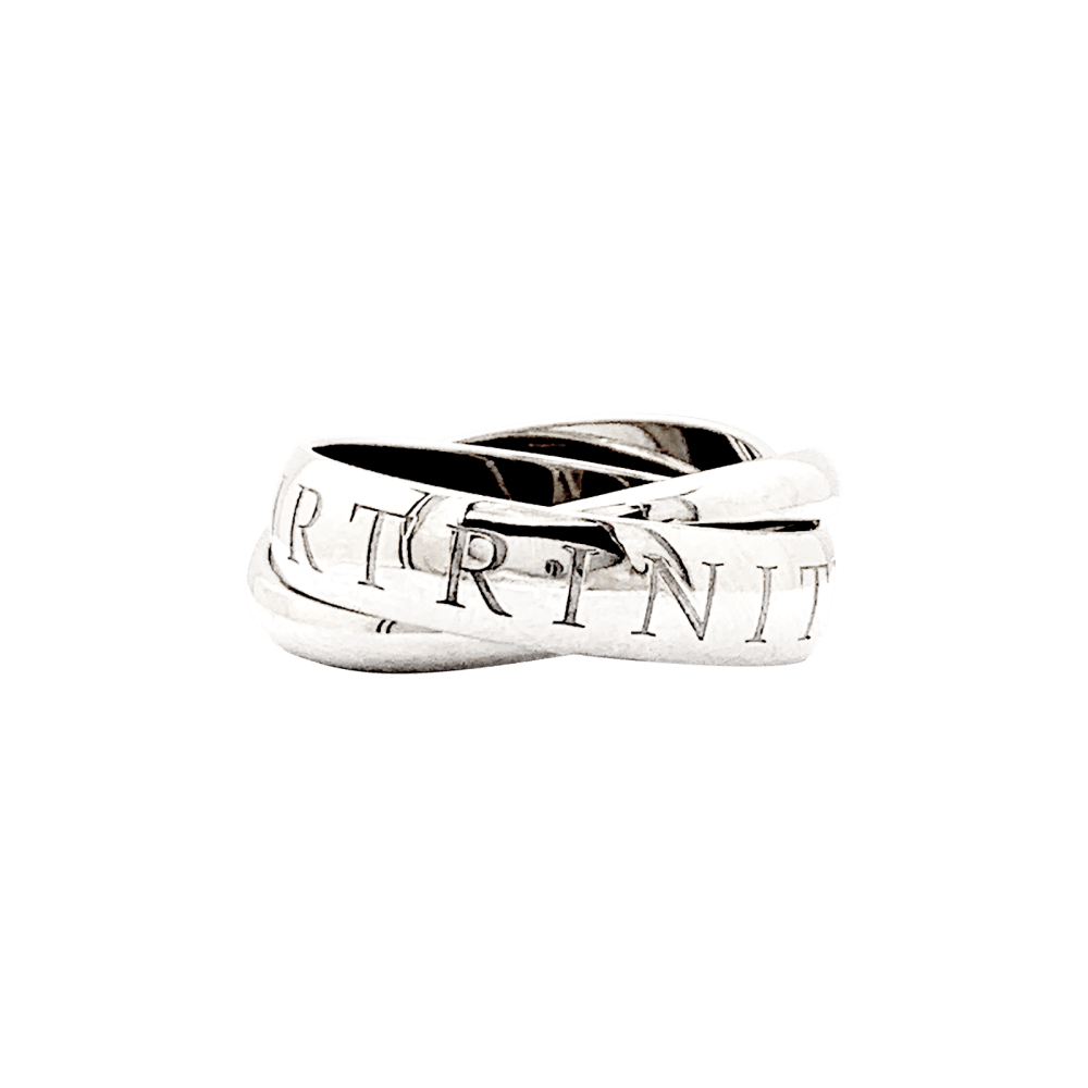 Bague Alliance CARTIER "Trinity" en or blanc - Castafiore