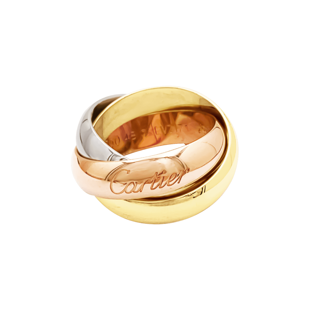 Bague Alliance CARTIER "Trinity" en or blanc, or jaune et or rose - Castafiore