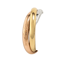 Bague Alliance CARTIER "Trinity" en or blanc, or jaune et or rose - Castafiore