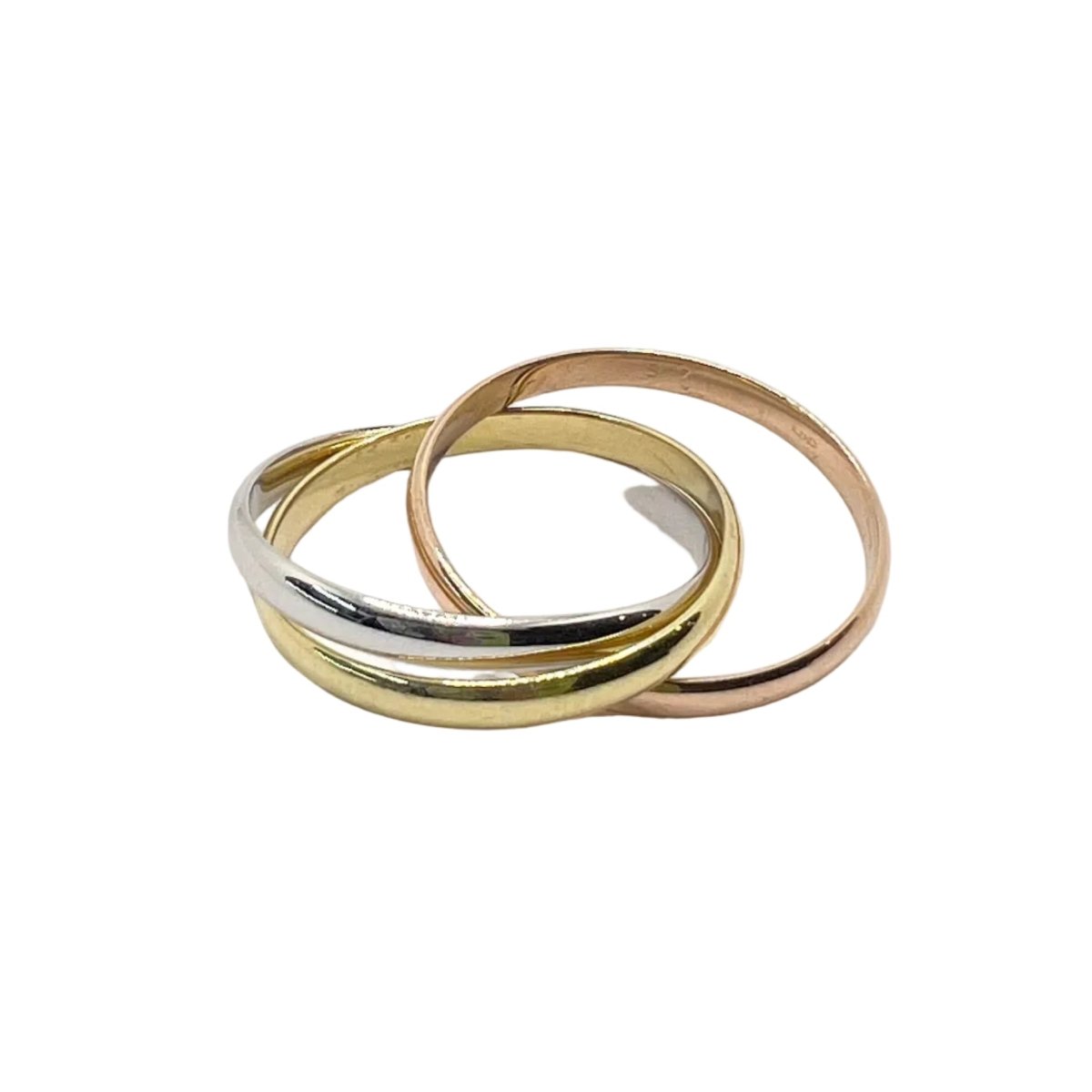 Bague Alliance CARTIER "Trinity" en or blanc, or jaune et or rose - Castafiore