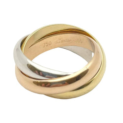 Bague Alliance CARTIER "Trinity" en or blanc, or jaune et or rose - Castafiore